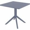 CLP Tisch SKY 80 X 80 Cm I Wetterfester Gartentisch Aus UV-beständigem Kunststoff I Witterungsbeständiger Tisch