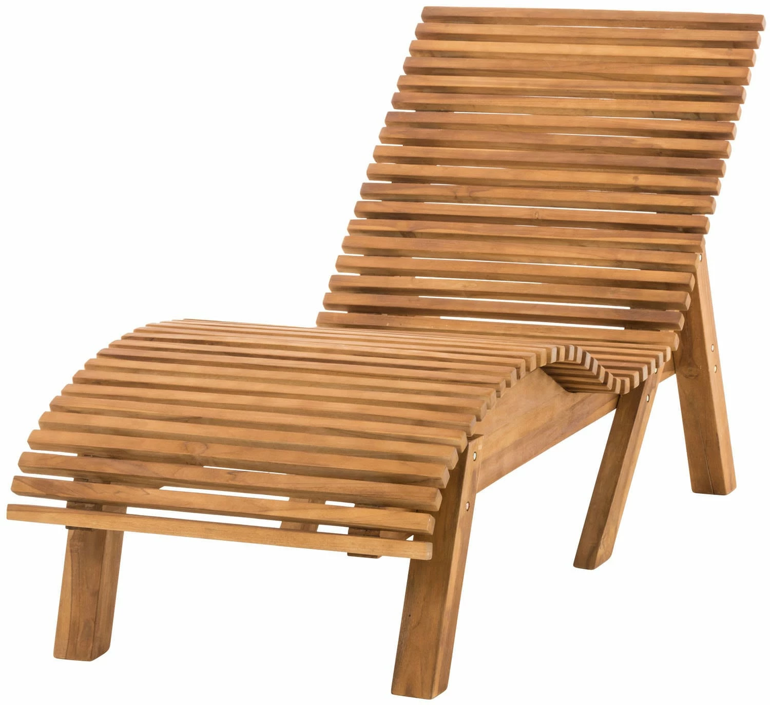 CLP Sonnenliege Elbe Square Aus Massivem Teakholz I Gartenliege Mit Geschwungener Sitzfläche I Waldsofa Mit Eckigen Sitzstreben I Schwungliege 2 CLP Sonnenliege Elbe Square Aus Massivem Teakholz I Gartenliege Mit Geschwungener Sitzfläche I Waldsofa Mit Eckigen Sitzstreben I Schwungliege – Bild 2