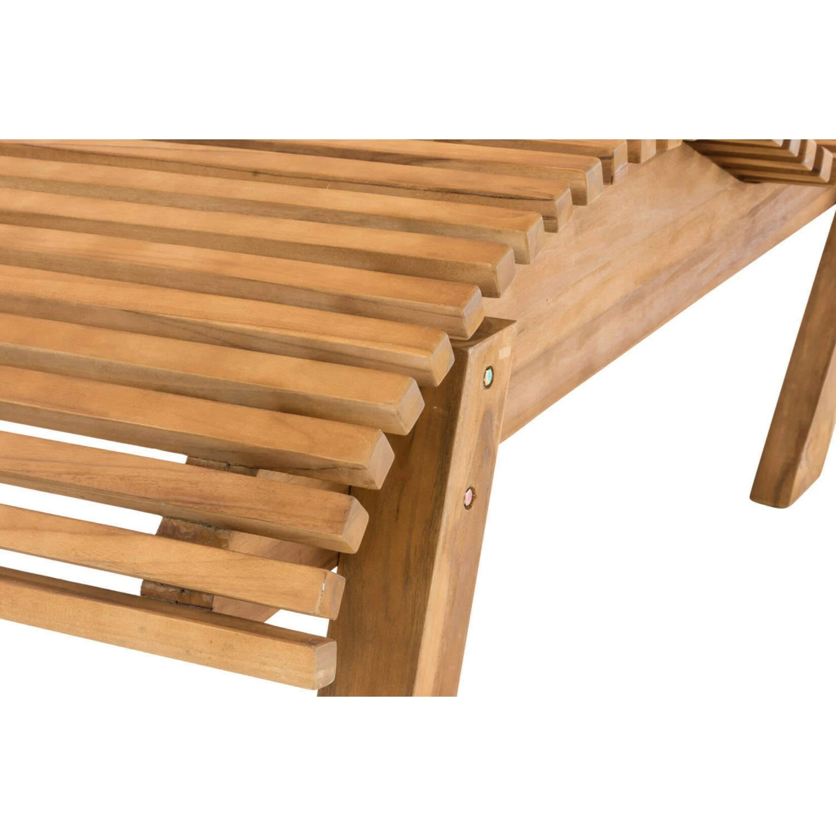 CLP Sonnenliege Elbe Square Aus Massivem Teakholz I Gartenliege Mit Geschwungener Sitzfläche I Waldsofa Mit Eckigen Sitzstreben I Schwungliege 6 CLP Sonnenliege Elbe Square Aus Massivem Teakholz I Gartenliege Mit Geschwungener Sitzfläche I Waldsofa Mit Eckigen Sitzstreben I Schwungliege – Bild 6