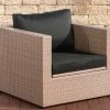 CLP Polyrattan Sessel Tibera I Gartensessel Aus Flachrattan I Loungesessel Mit Aluminiumgestell Inkl. Kissen