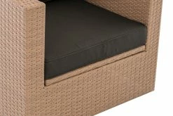 CLP Polyrattan Sessel Tibera I Gartensessel Aus Flachrattan I Loungesessel Mit Aluminiumgestell Inkl. Kissen -Zipper Geschäft 8600246500 309115 prod 004