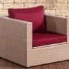 CLP Polyrattan Sessel Tibera I Gartensessel Aus Flachrattan I Loungesessel Mit Aluminiumgestell Inkl. Kissen