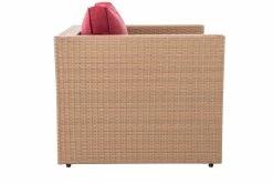 CLP Polyrattan Sessel Tibera I Gartensessel Aus Flachrattan I Loungesessel Mit Aluminiumgestell Inkl. Kissen -Zipper Geschäft 8600246500 309118 prod 003