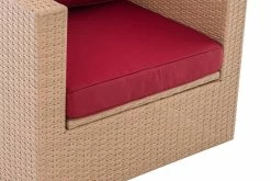 CLP Polyrattan Sessel Tibera I Gartensessel Aus Flachrattan I Loungesessel Mit Aluminiumgestell Inkl. Kissen -Zipper Geschäft 8600246500 309118 prod 004