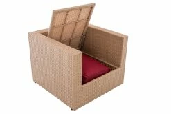 CLP Polyrattan Sessel Tibera I Gartensessel Aus Flachrattan I Loungesessel Mit Aluminiumgestell Inkl. Kissen -Zipper Geschäft 8600246500 309118 prod 005