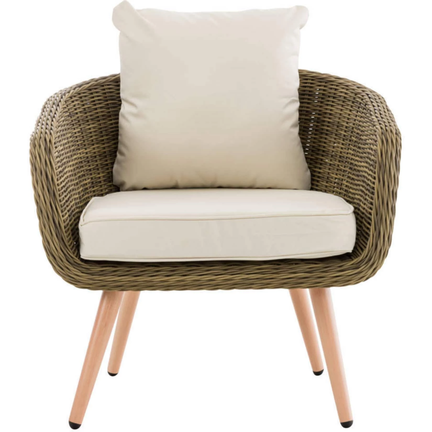 CLP Polyrattan Sessel Ameland 5mm I Sitzhöhe 40 Cm I Gartensessel Rundrattan I 5mm Rattandicke I Loungesessel 2 CLP Polyrattan Sessel Ameland 5mm I Sitzhöhe 40 Cm I Gartensessel Rundrattan I 5mm Rattandicke I Loungesessel – Bild 2