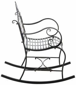 CLP Schaukelstuhl Ansan Aus Eisen I Schwingstuhl Mit Hoher Rückenlehne I Verzierter Schwingsessel -Zipper Geschäft 8600246500 315732 prod 003
