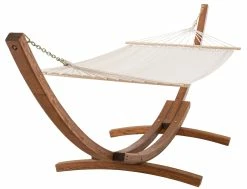 CLP Hängematte Miramar Mit Holzgestell I Stabhängematte I Liegefläche 200 X 120 Cm I Lärchenholz Massiv