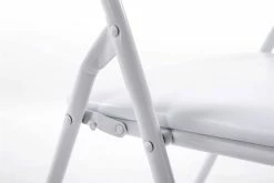 CLP 2er Set Klappstuhl Felix Gepolstert I Küchenstuhl Mit Metallgestell I Kunstleder PVC Sitz Gepolstert I Stühle Klappbar I Campingstühle -Zipper Geschäft 8600246500 317974 prod 006