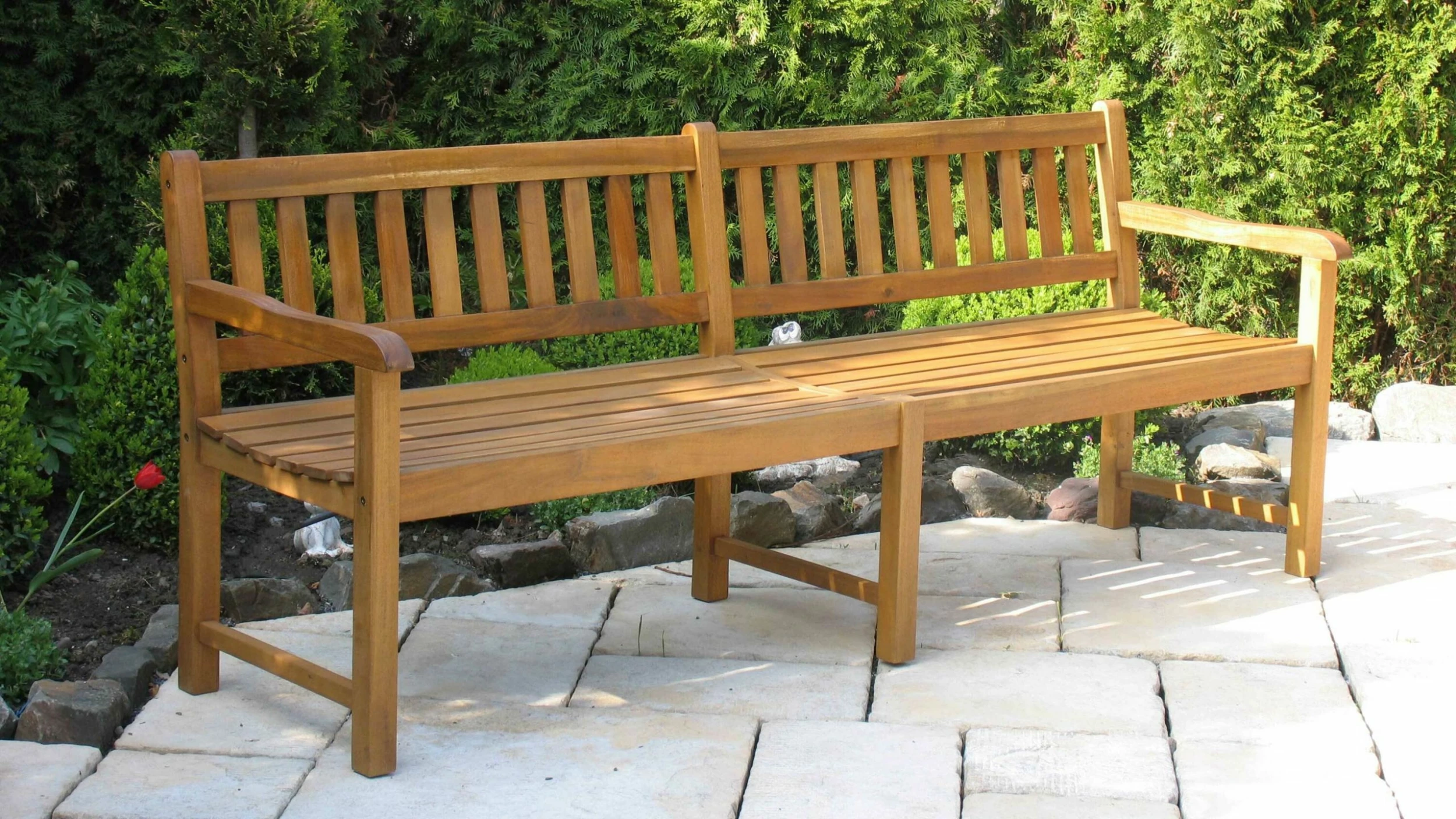 Grasekamp Gartenbank Bank Holzbank Akazie 200cm - Natur 1 Grasekamp Gartenbank Bank Holzbank Akazie 200cm - Natur