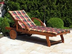 Grasekamp Auflage Gartenliege Karo Liegestuhl Sonnenliege Relaxliege