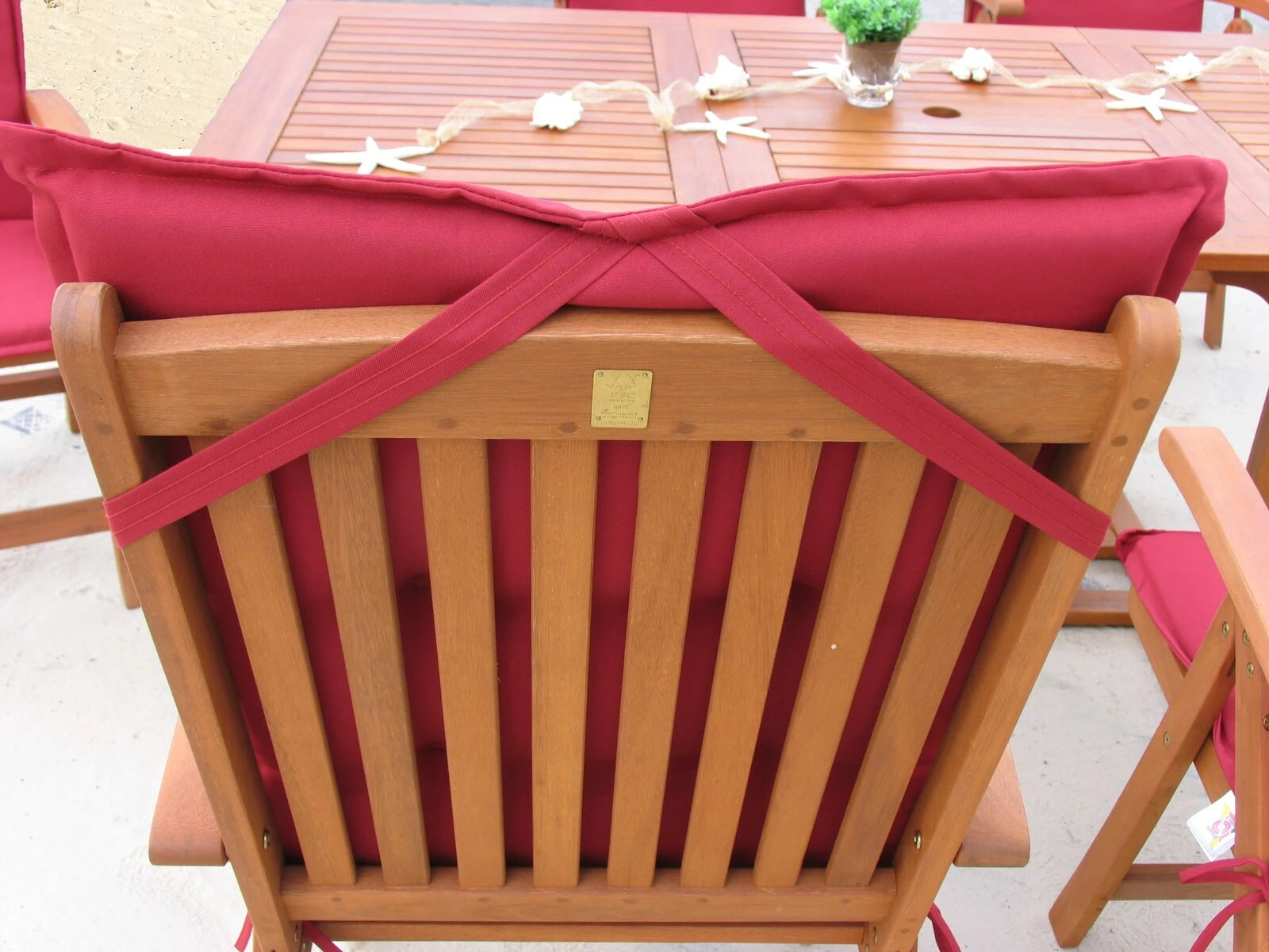 Grasekamp Auflage Kissen Klappsessel Santos - Rubinrot Uni 2 Grasekamp Auflage Kissen Klappsessel Santos - Rubinrot Uni – Bild 2