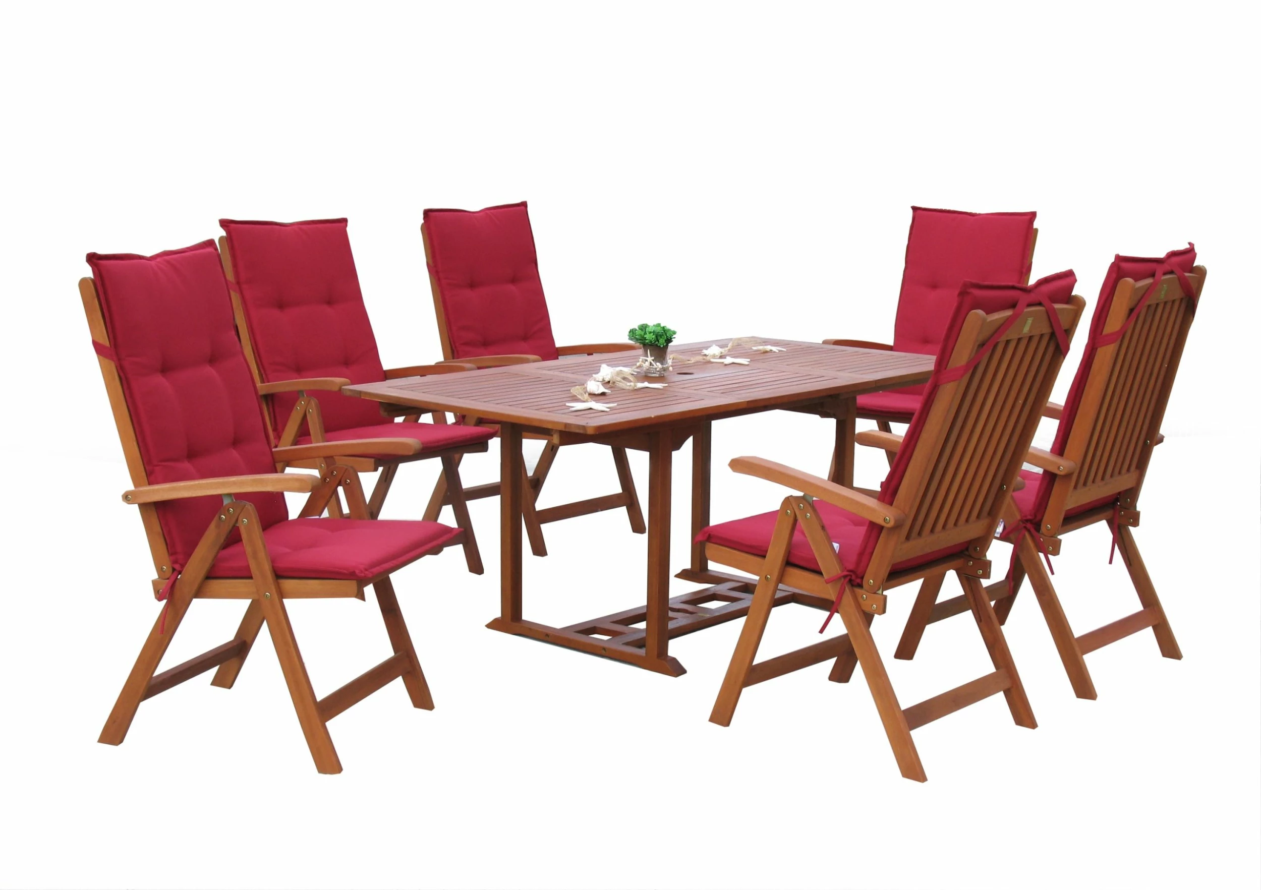 Grasekamp Garten Möbelgruppe Cuba 13tlg Rubinrot Mit Ausziehbaren Gartentisch Akazienholz 1 Grasekamp Garten Möbelgruppe Cuba 13tlg Rubinrot Mit Ausziehbaren Gartentisch Akazienholz