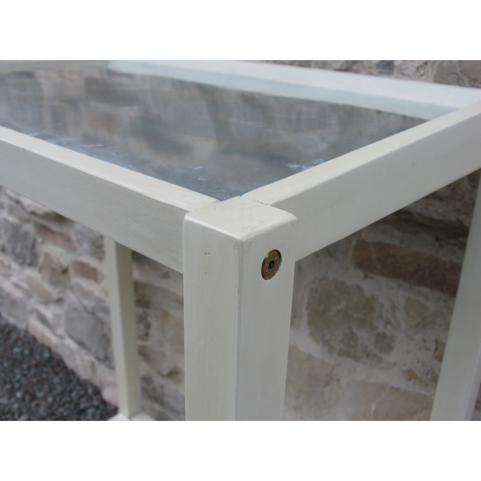 Grasekamp Pflanztisch Gartentisch Akazie Weiß Arbeitsfläche Zink 3 Grasekamp Pflanztisch Gartentisch Akazie Weiß Arbeitsfläche Zink – Bild 3