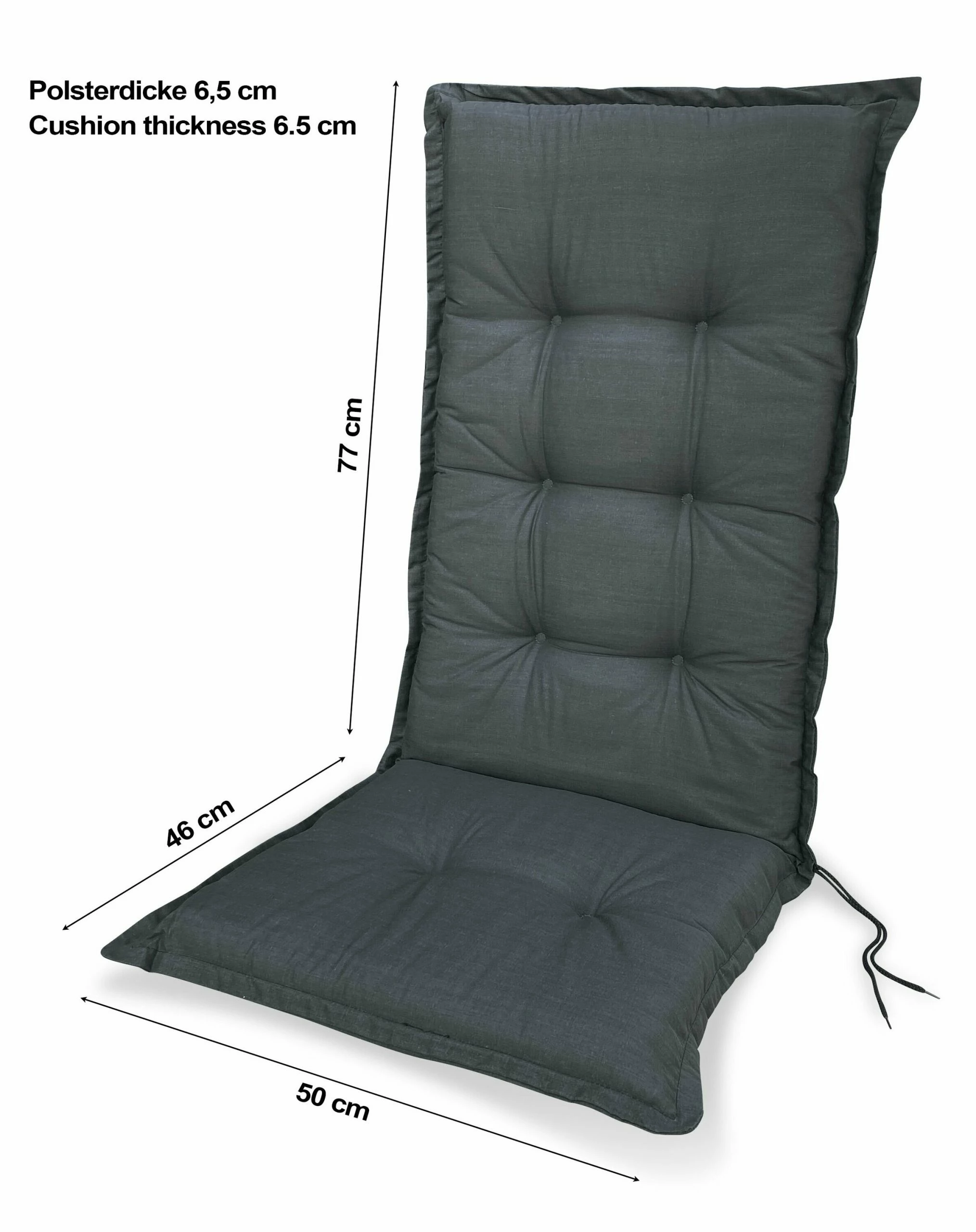 Grasekamp Auflage Anthrazit 123 X 50 X 7 Cm Polster Kissen Zu Sessel Klappsessel Hochlehner 2 Grasekamp Auflage Anthrazit 123 X 50 X 7 Cm Polster Kissen Zu Sessel Klappsessel Hochlehner – Bild 2