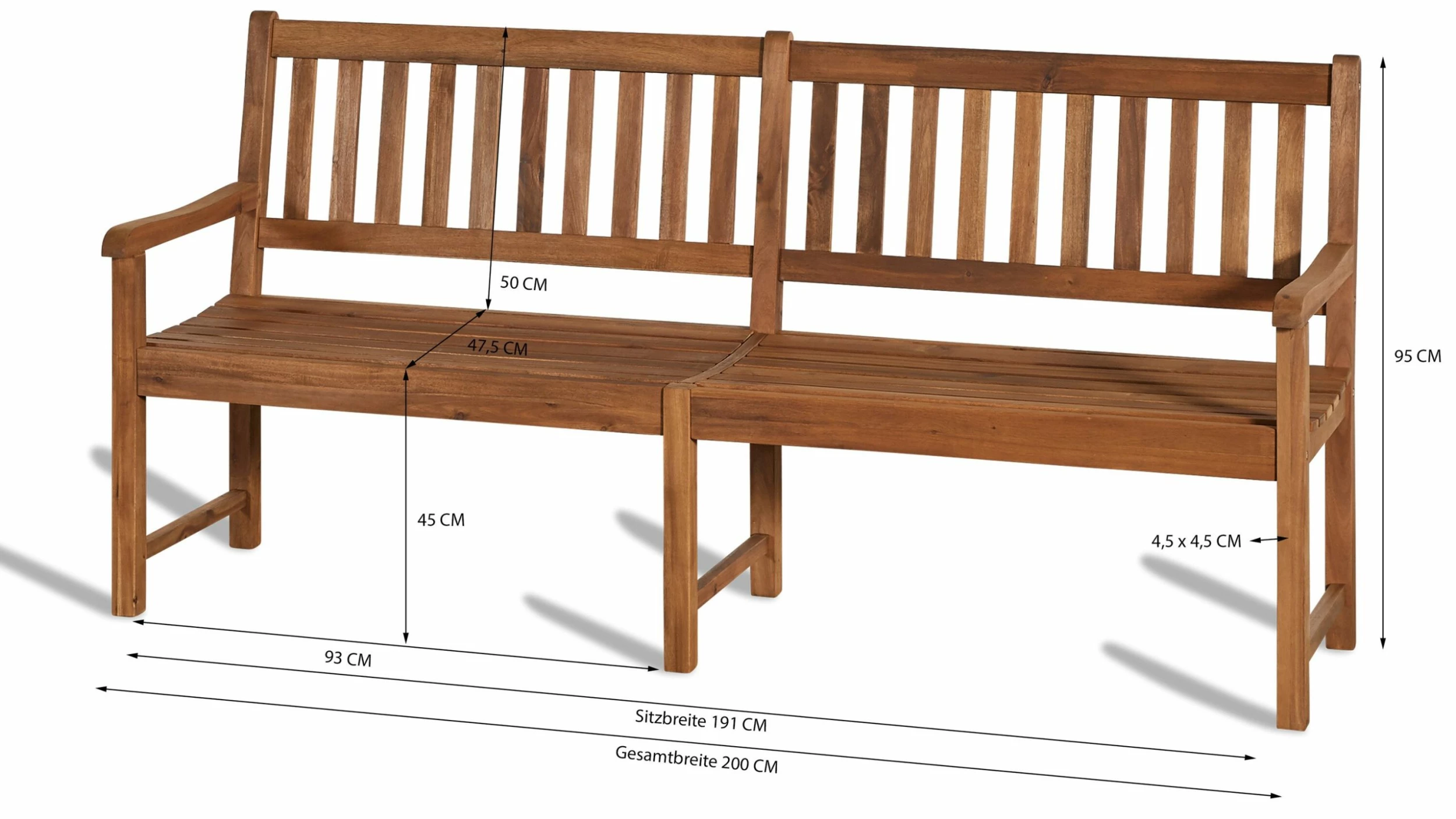 Grasekamp Gartenbank Bank Holzbank Akazie Natur Mit Kissen Sand 3 Grasekamp Gartenbank Bank Holzbank Akazie Natur Mit Kissen Sand – Bild 3