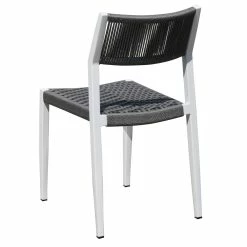 Grasekamp Stapelstuhl-Set Sol 4 Teilig Aus Aluminium - Weiß/Grau -Zipper Geschäft 8600280600 11973 prod 003