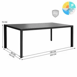 Grasekamp Dinnerset Sol 5 Teilig - Esstisch Und 4x Hochlehner Aus Aluminium/Textilene -Zipper Geschäft 8600280600 11978 prod 003