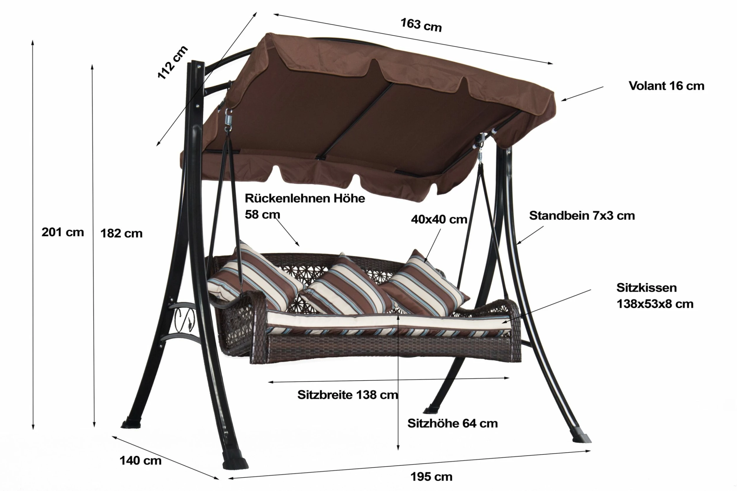 Grasekamp Hollywoodschaukel Portofino Polyrattan Relax Liege Schaukel Gartenliege 5 Grasekamp Hollywoodschaukel Portofino Polyrattan Relax Liege Schaukel Gartenliege – Bild 5