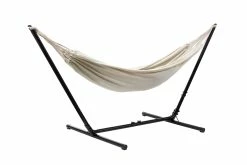 Grasekamp Hängemattenset Relax Bis Auf 330 Cm Verstellbar Mit XL Hängematte Beige 210 X 140 Cm