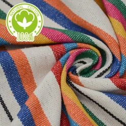 Amanka Hängestuhl Mit 2 Kissen Zum Wenden Balkon Hängesessel Bunt Gestreift Outdoor -Zipper Geschäft 8600295800 11629 prod 004