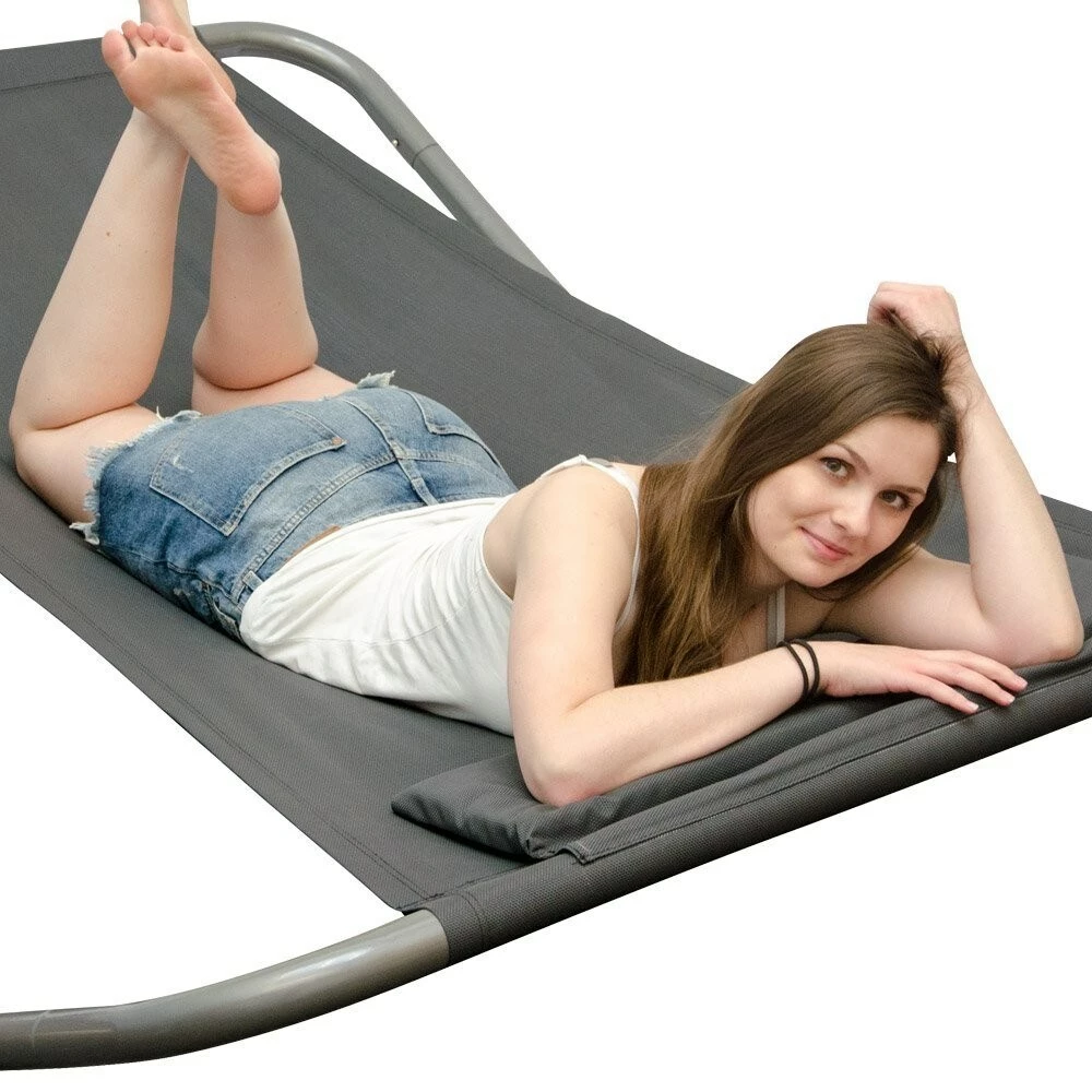 Amanka XXL Gartenliege XXL 200x130x32 Cm Wippliege Mit Metallgestell 4 Amanka XXL Gartenliege XXL 200x130x32 Cm Wippliege Mit Metallgestell – Bild 4