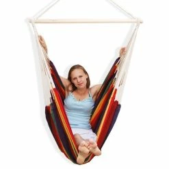 Amanka XXL Hängesessel 185x130cm Hängestuhl 2 Personen Hängesitz Bis 150kg Baumwolle Hängematte 360° Swifel -Zipper Geschäft 8600295800 3161 prod 005