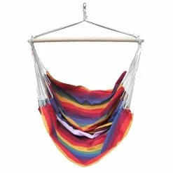 Amanka XXL Hängesessel 185x130cm Hängestuhl 2 Personen Hängesitz Bis 150kg Baumwolle Hängematte 360° Swifel -Zipper Geschäft 8600295800 3161 prod 006