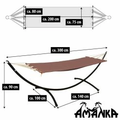 Amanka Hängematte Mit Gestell 300x100 Garten Liege Hängemattengestell Aus Metall 10 Amanka Hängematte Mit Gestell 300x100 Garten Liege Hängemattengestell Aus Metall -Zipper Geschäft 8600295800 3177 prod 005