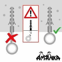 Amanka Hängematten Befestigung Bis 160kg - Mit Karabiner Und Schrauben -Zipper Geschäft 8600295800 3266 prod 006