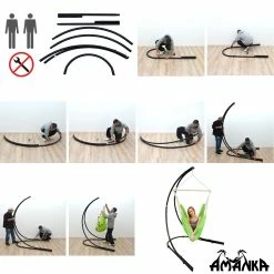 Amanka 210cm Hängestuhlgestell Bis 150kg - XXL Hängesessel Gestell -Zipper Geschäft 8600295800 3617 prod 006