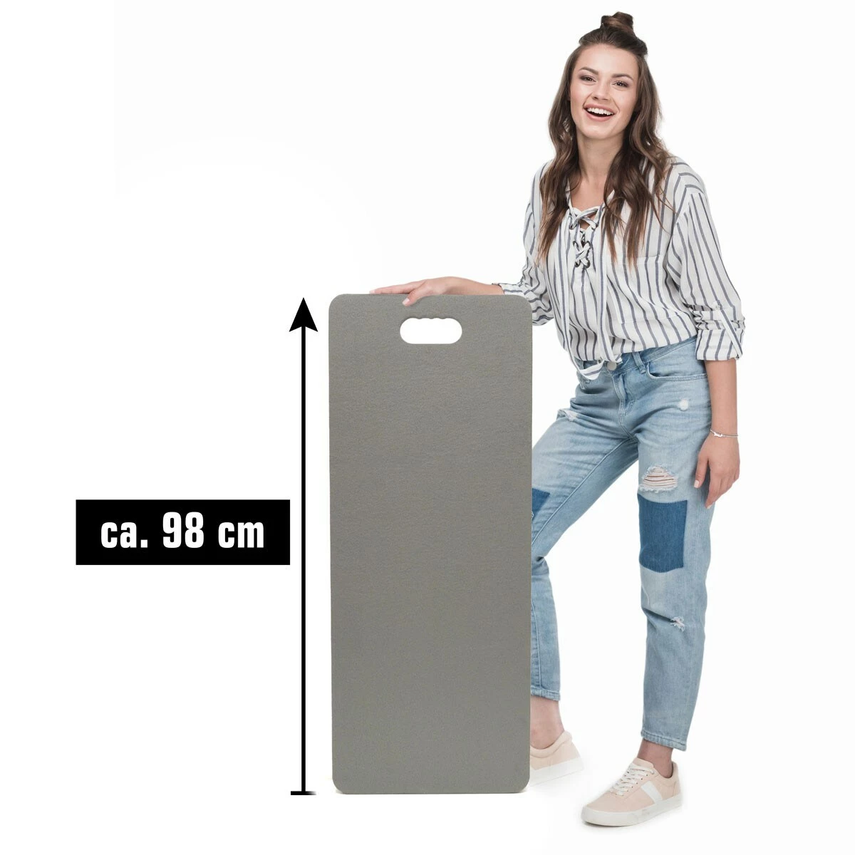 Eyepower XL Kniematte Sitzpolster Kniekissen Kniepolster Kniebrett Grau Knieschutz 2 Eyepower XL Kniematte Sitzpolster Kniekissen Kniepolster Kniebrett Grau Knieschutz – Bild 2