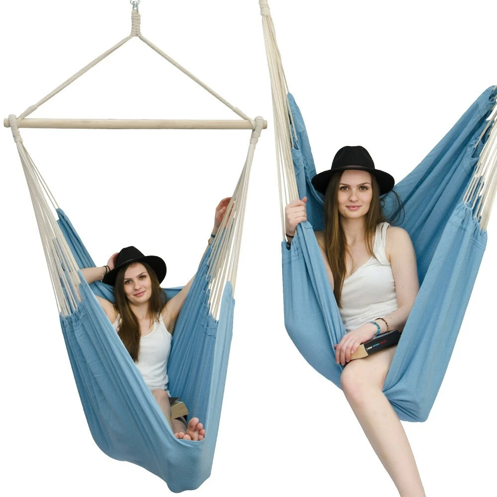 Amanka XXL Hängesessel 185x130cm Hängestuhl 2 Personen Hängesitz Bis 150kg Baumwolle Hängematte 360° Swifel 1 Amanka XXL Hängesessel 185x130cm Hängestuhl 2 Personen Hängesitz Bis 150kg Baumwolle Hängematte 360° Swifel