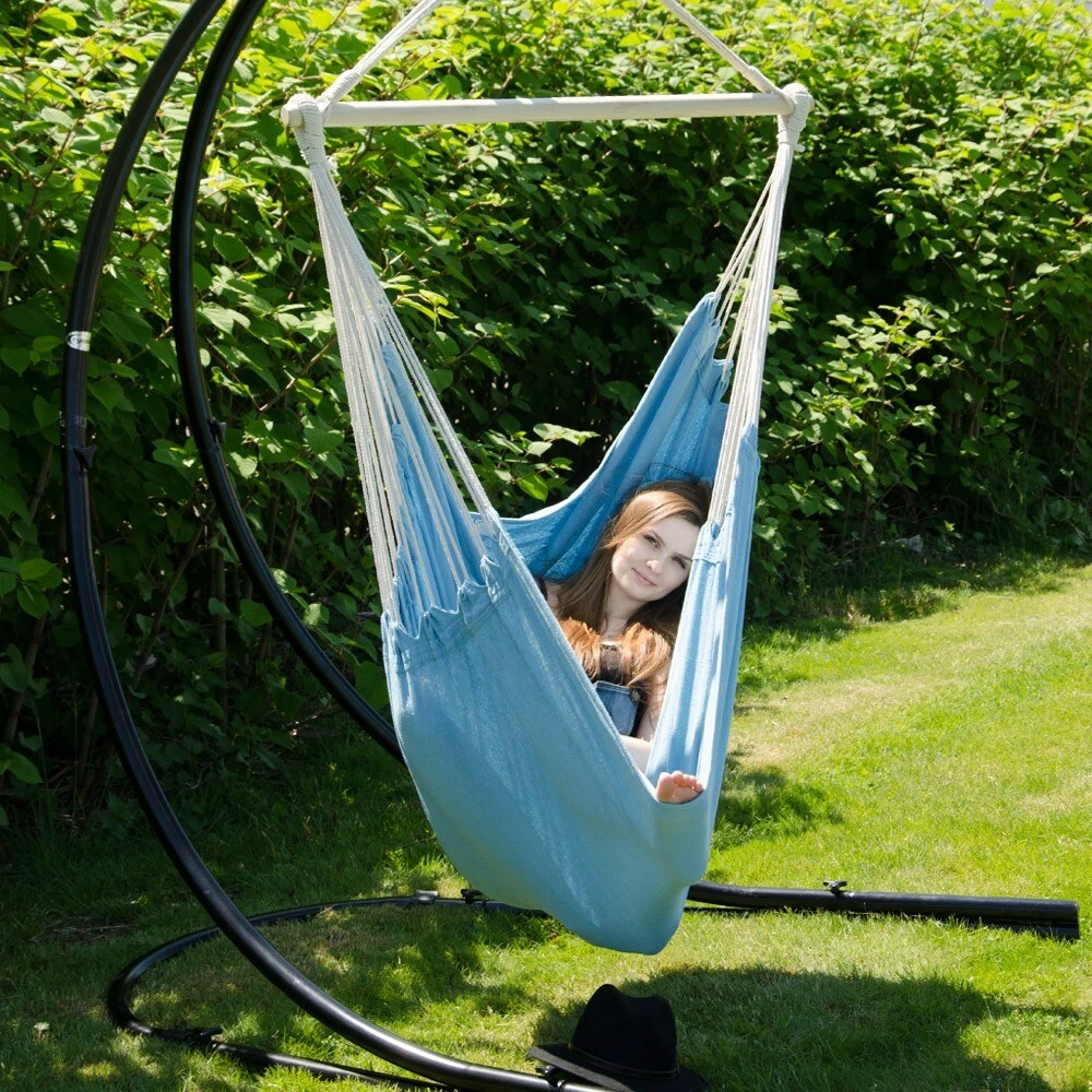 Amanka XXL Hängesessel 185x130cm Hängestuhl 2 Personen Hängesitz Bis 150kg Baumwolle Hängematte 360° Swifel 3 Amanka XXL Hängesessel 185x130cm Hängestuhl 2 Personen Hängesitz Bis 150kg Baumwolle Hängematte 360° Swifel – Bild 3