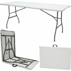 Amanka Gartentisch Für 6 Personen - 180 X 70 Cm Klapptisch - Camping Esstisch Klappbar -Zipper Geschäft 8600295800 4664 prod 007