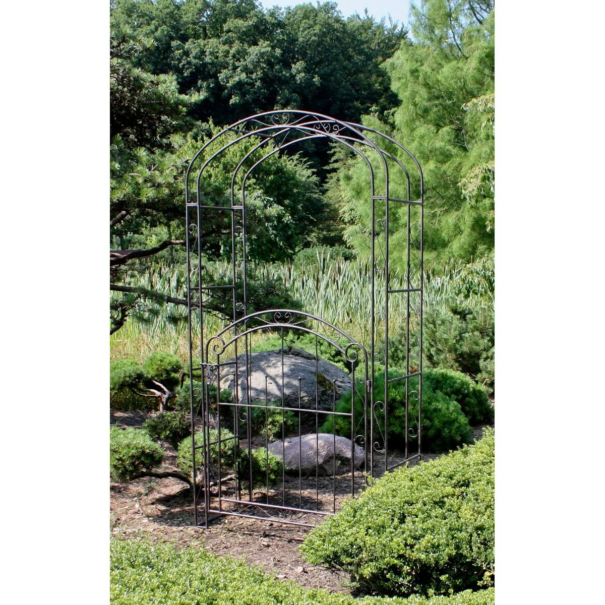 Garden Pleasure Metall Pforte Rosenbogen Tor Rankhilfe Rost Antik Optik 2 Garden Pleasure Metall Pforte Rosenbogen Tor Rankhilfe Rost Antik Optik – Bild 2