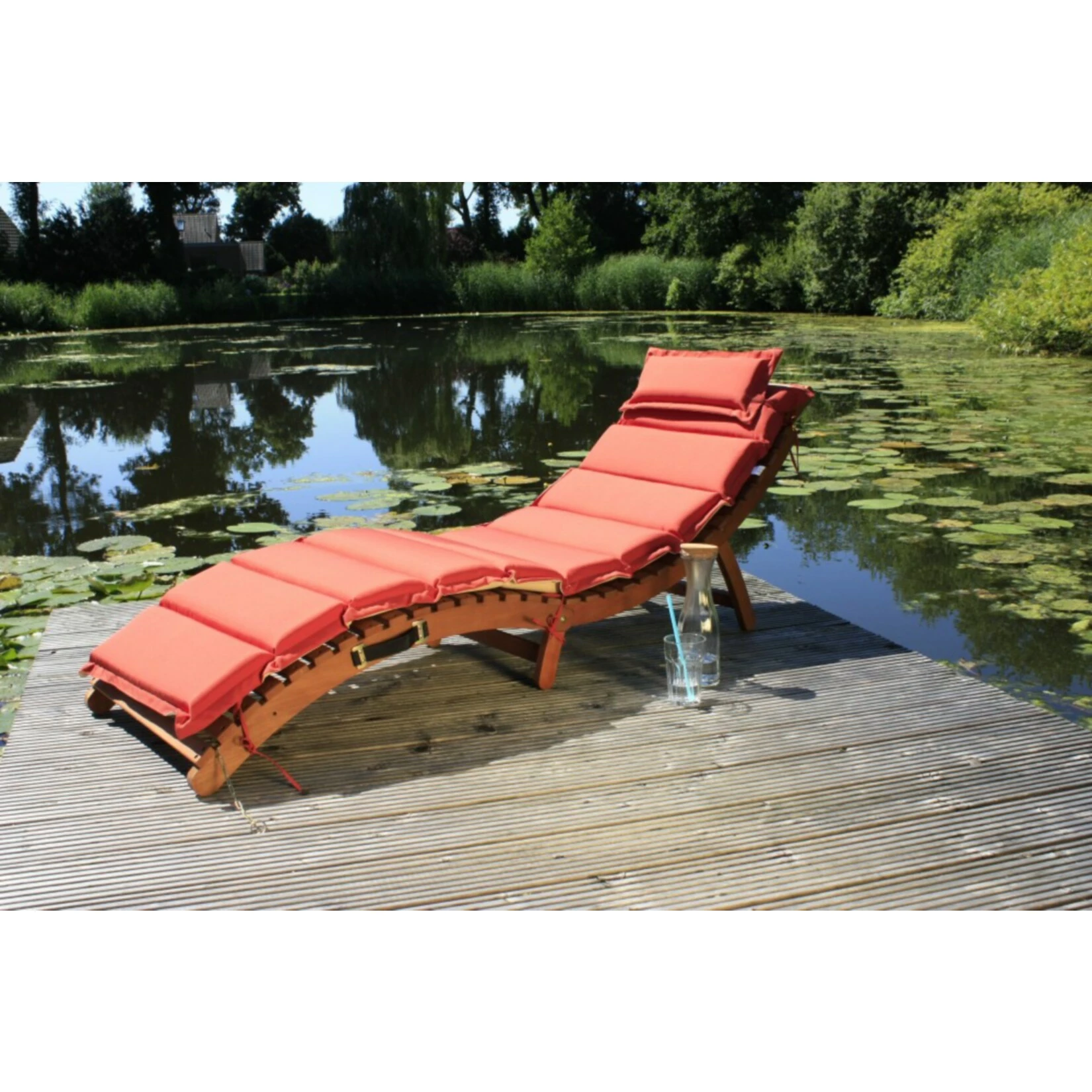 Garden Pleasure Faltliege Nassau + Auflage Sonnenliege Garten Liege Relaxliege 1 Garden Pleasure Faltliege Nassau + Auflage Sonnenliege Garten Liege Relaxliege