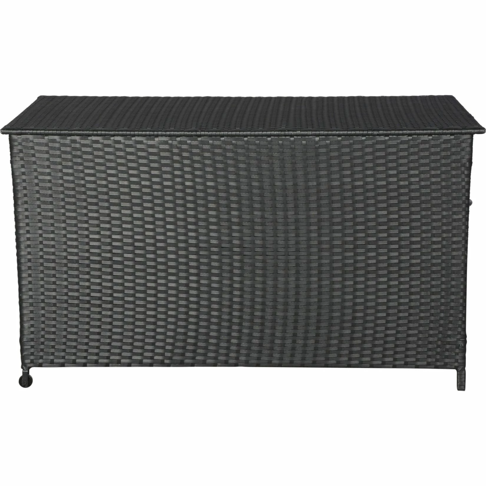 PKline Polyrattan Gartenzubehör Lamar Kissenbox Mit Rädern Schwarz Auflagenbox Garten 2 PKline Polyrattan Gartenzubehör Lamar Kissenbox Mit Rädern Schwarz Auflagenbox Garten – Bild 2