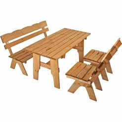 Garden Pleasure Holz Sitzgruppe Rustikal Biertischgarnitur Kiefer Massiv Gastronomie Gartenmöbel -Zipper Geschäft 8600296500 31706 prod 003