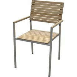 Garden Pleasure 6tlg. Teak Tischgruppe Gartenmöbel Gartentisch Stuhl Garten Stapelstuhl Tisch -Zipper Geschäft 8600296500 31726 prod 004