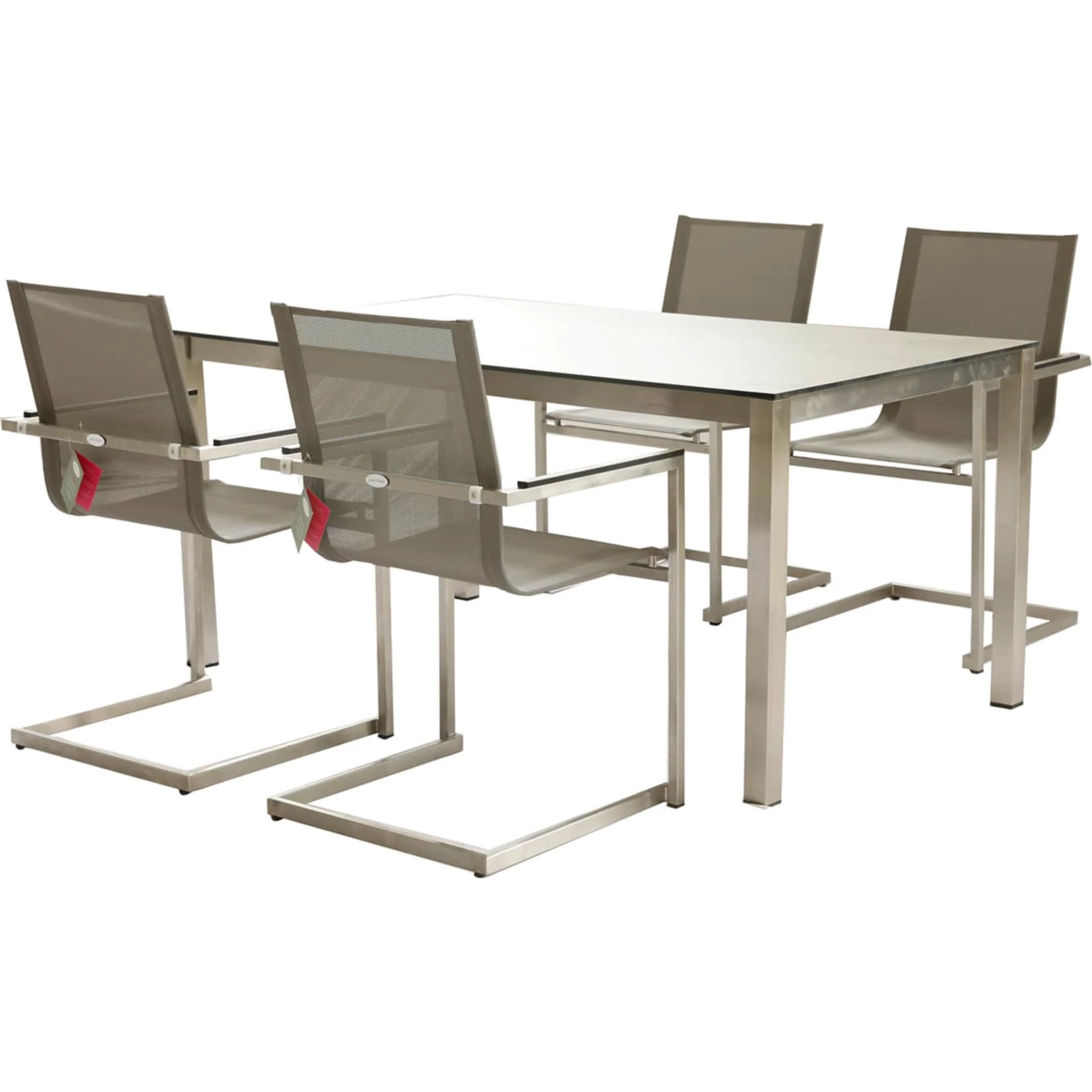 Garden Pleasure 5tlg Tischgruppe Gartenmöbel Gartentisch Stuhl Garten Freischwinger Sessel Tisch 2 Garden Pleasure 5tlg Tischgruppe Gartenmöbel Gartentisch Stuhl Garten Freischwinger Sessel Tisch – Bild 2