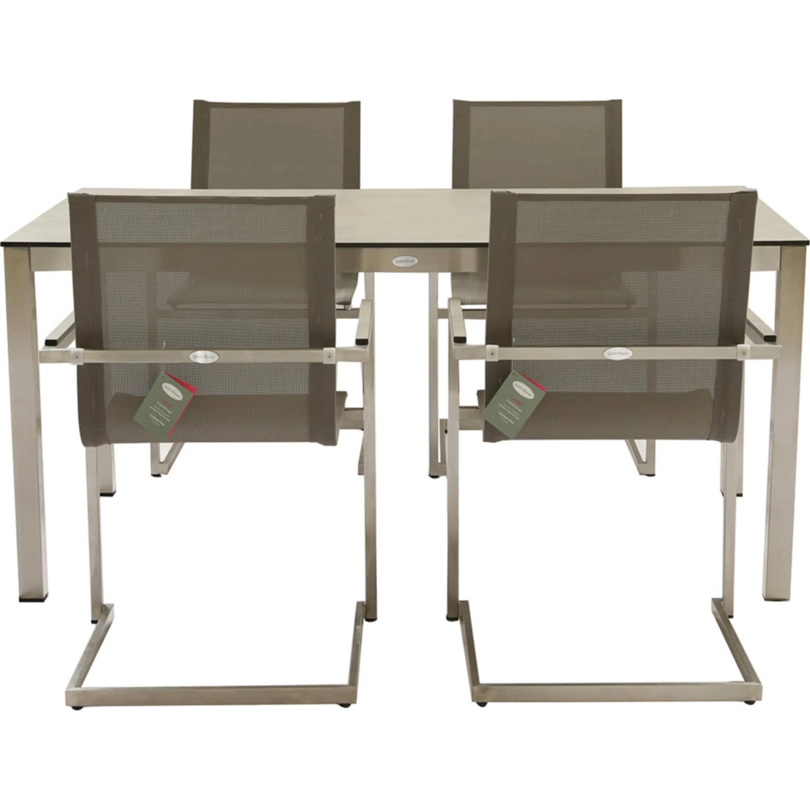 Garden Pleasure 5tlg Tischgruppe Gartenmöbel Gartentisch Stuhl Garten Freischwinger Sessel Tisch 3 Garden Pleasure 5tlg Tischgruppe Gartenmöbel Gartentisch Stuhl Garten Freischwinger Sessel Tisch – Bild 3