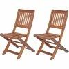 Garden Pleasure 2x Kinder Gartenstuhl Gartenstühle Klappstuhl Klappstühle Holz Eukalyptus Möbel