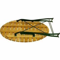 DEGAMO Klapptisch BAD TÖLZ 100cm Rund, Flachstahl Grün + Robinie -Zipper Geschäft 8600319700 45242343 prod 005