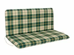 DEGAMO Auflage BOSTON Für Bank 2-sitzer, Grün/beige Kariert