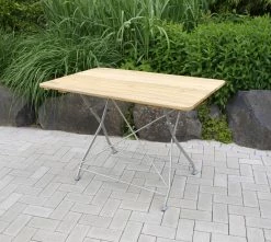 DEGAMO Klapptisch BAD TÖLZ 70x110cm Rechteckig, Flachstahl Verzinkt + Robinie -Zipper Geschäft 8600319700 45242362 prod 005