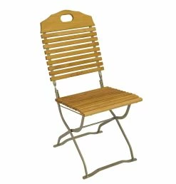 DEGAMO Kurgarten- Stuhl BAD TÖLZ, Flachstahl Verzinkt + Robinie, Klappbar, 2 Stück -Zipper Geschäft 8600319700 45242364 prod 003