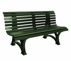 Gartenmoebel-einkauf Bank HELGOLAND 3-sitzer, Kunststoff Grün