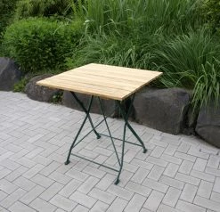 DEGAMO Klapptisch BAD TÖLZ 70x70cm, Flachstahl Grün + Robinie -Zipper Geschäft 8600319700 46188314 prod 004