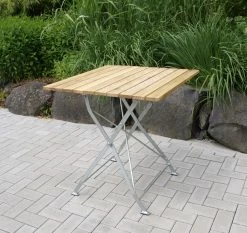 DEGAMO Klapptisch BAD TÖLZ 70x70cm, Flachstahl Verzinkt + Robinie -Zipper Geschäft 8600319700 46188345 prod 006